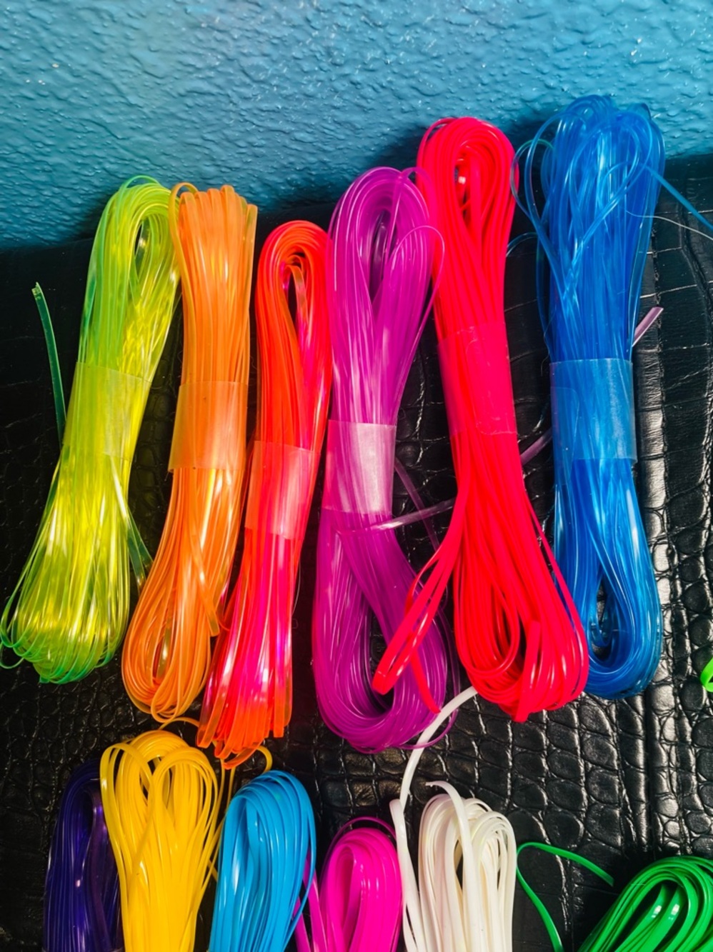 12 NEW + 2 Assorted Neon Craft Cords  Gimp String Lanyard String Boondoggle - Picture 3 of 4